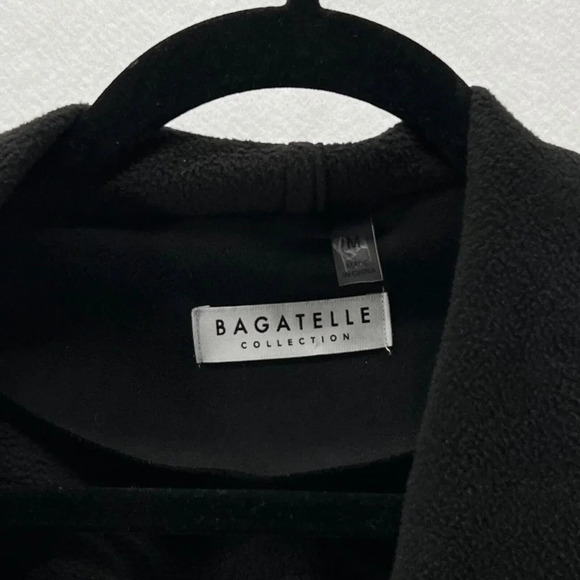 BAGATELLE Blazer Jacket Women's Size M Asymmetric Zip Front Fleece-Lined Black - Picture 8 of 11